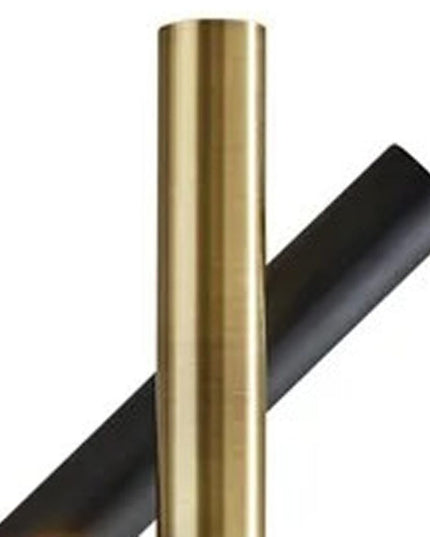 68" Black Metal LED Floor Lamp With Black Metal Cylinder Shade