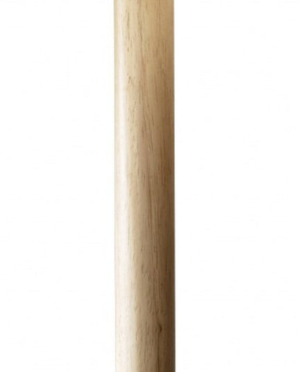 59" Natural Solid Wood Floor Lamp With White Linen Drum Shade
