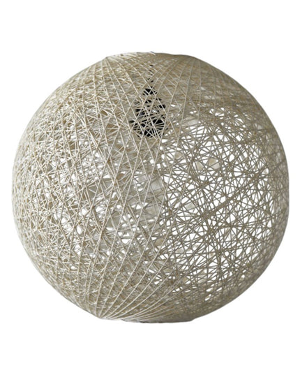 77" Antiqued Bronze Arched Floor Lamp With Groovy Beige Abstract Wicker Globe Shade