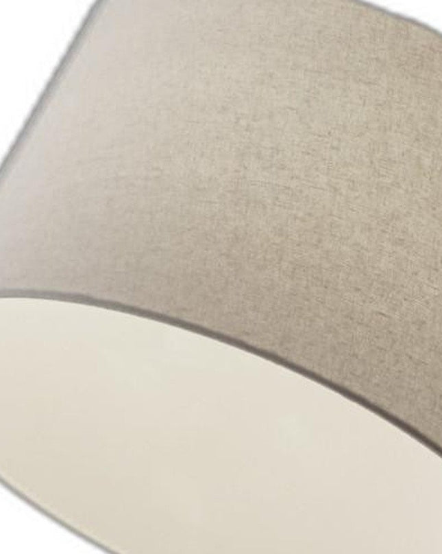 83" Silver Arc Floor Lamp With White Linen Empire Shade