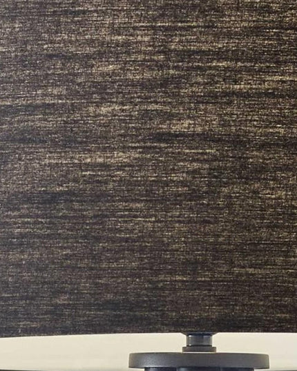 60" Black Tripod Floor Lamp With Black Fabric Drum Shade