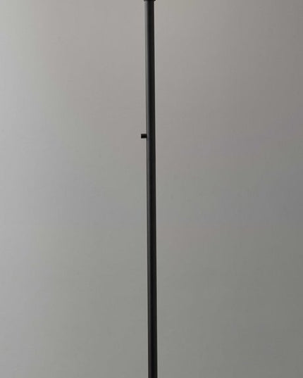 73" Black And White Torchiere Floor Lamp With White Acrylic Cone Shade