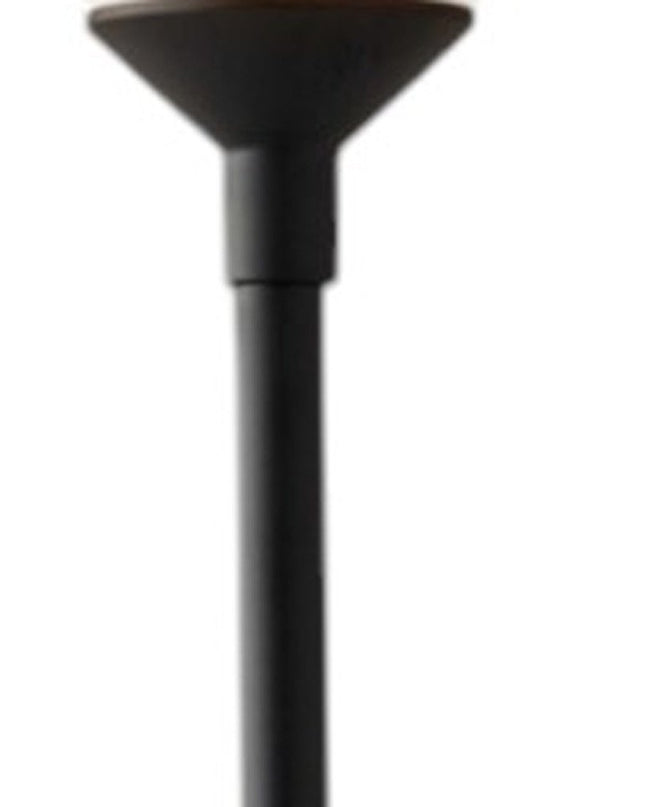 73" Black And White Torchiere Floor Lamp With White Acrylic Cone Shade