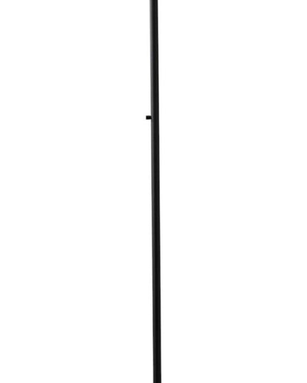 73" Black And White Torchiere Floor Lamp With White Acrylic Cone Shade