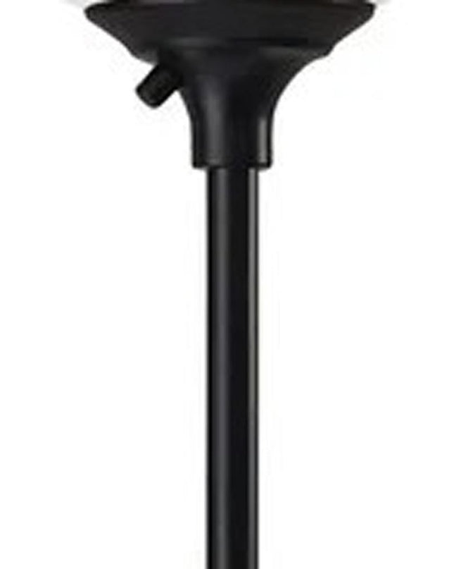 71" Brass With White Plastic Shade