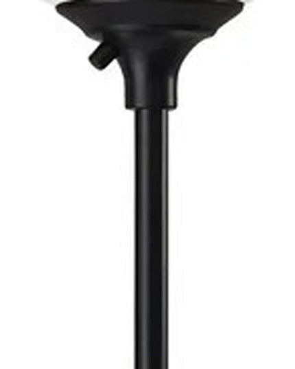 71" Brass With White Plastic Shade