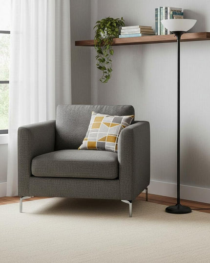 71" Black And White With White Plastic Shade