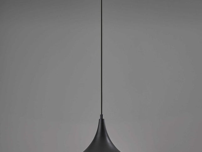 Gnome Smoked Glass Black Metal Pendant Lamp