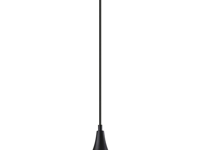 Gnome Smoked Glass Black Metal Pendant Lamp