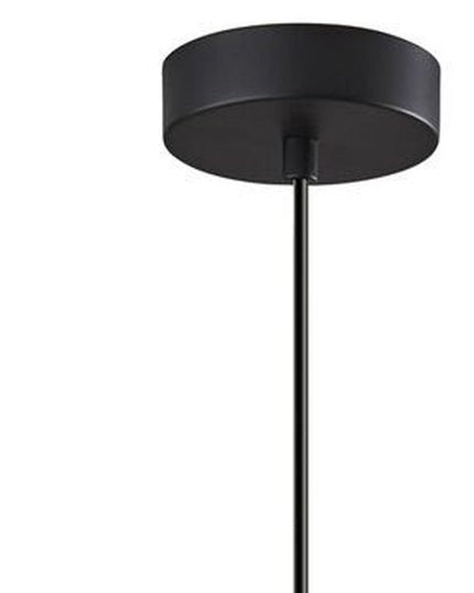 Gnome Smoked Glass Black Metal Pendant Lamp