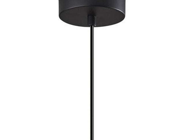 Gnome Smoked Glass Black Metal Pendant Lamp