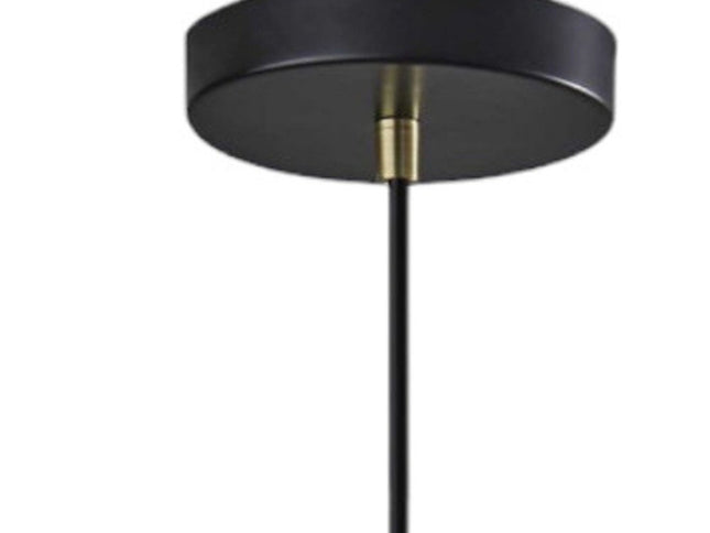 Striped Glass Glow Metal Pendant