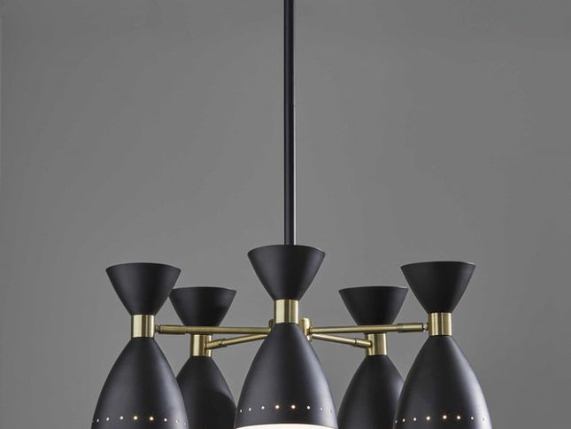 Cinco Diabolo Adjustable Black Metal Pendant