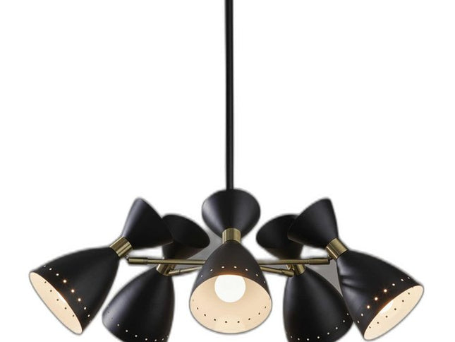 Cinco Diabolo Adjustable Black Metal Pendant