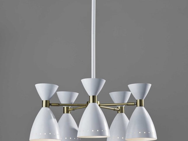 Cinco Diabolo Adjustable White Metal Pendant