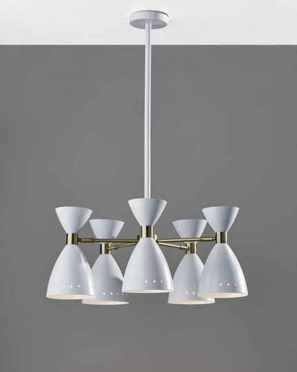 Cinco Diabolo Adjustable White Metal Pendant