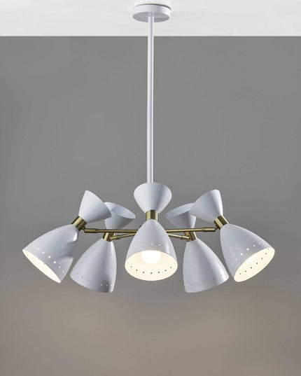 Cinco Diabolo Adjustable White Metal Pendant