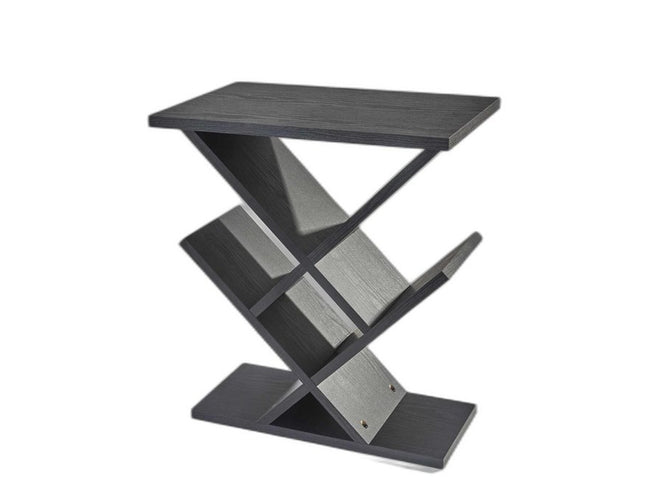 19" Black Solid Wood Pedestal Console Table