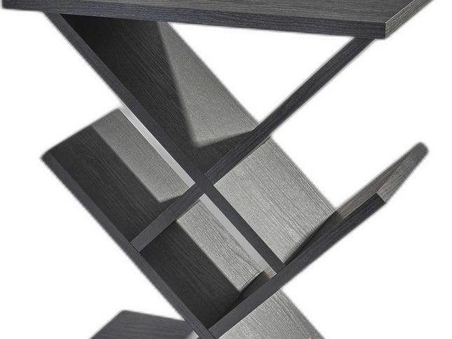 19" Black Solid Wood Pedestal Console Table