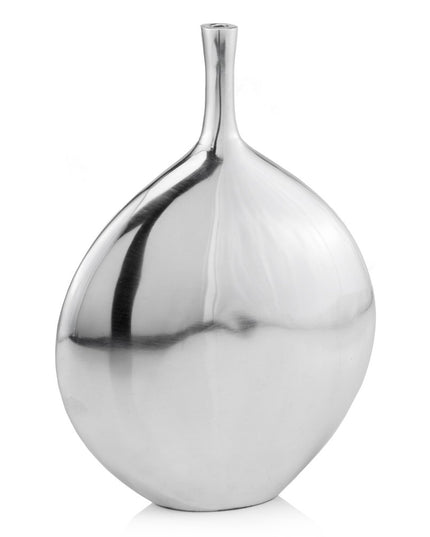 16" Silver Tulip Aluminum Table Vase