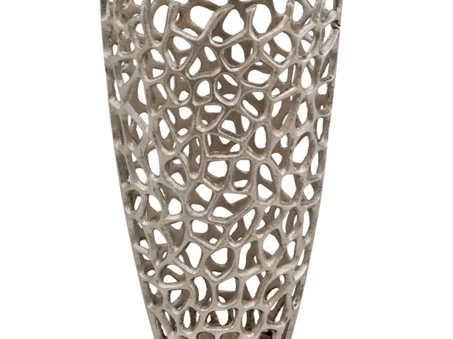 16" Silver Aluminum Twigs Novelty Table Vase