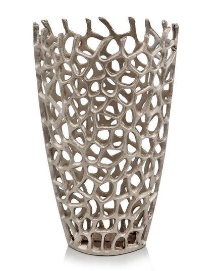16" Silver Aluminum Twigs Novelty Table Vase