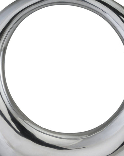 17" Silver Aluminum Ring Hoop Table Vase