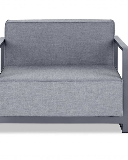 39" Gray Fabric Arm Chair