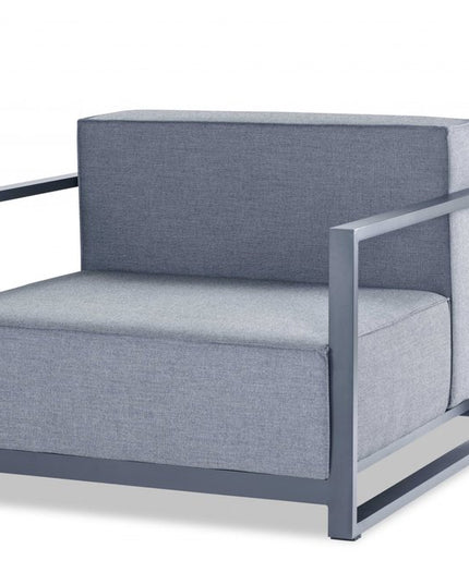 39" Gray Fabric Arm Chair