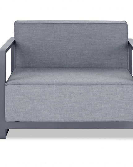 39" Gray Fabric Arm Chair