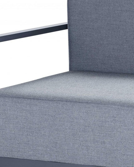 39" Gray Fabric Arm Chair