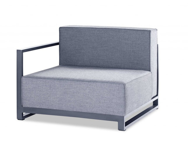 37" Gray Linen Arm Chair