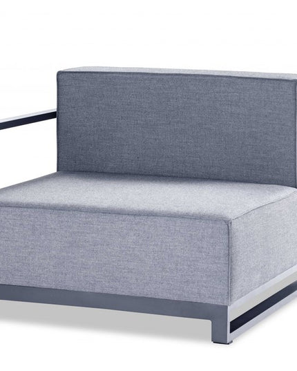 37" Gray Linen Arm Chair