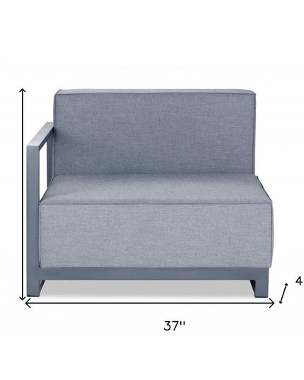 37" Gray Linen Arm Chair