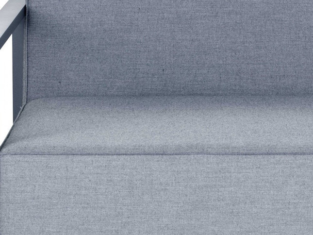 37" Gray Linen Arm Chair