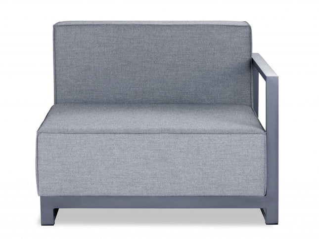 37" Gray Linen Arm Chair