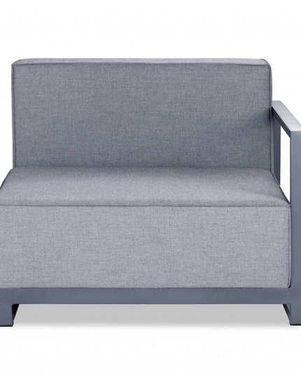 37" Gray Linen Arm Chair