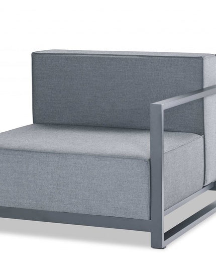 37" Gray Linen Arm Chair