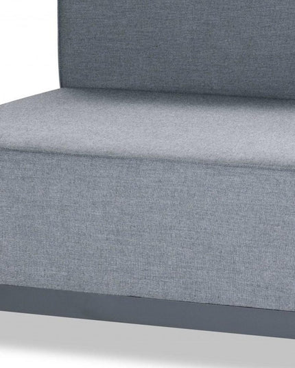 37" Gray Linen Arm Chair