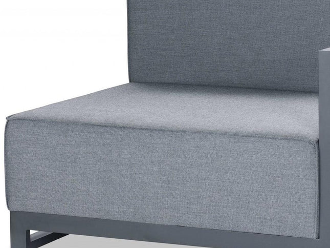 37" Gray Linen Arm Chair