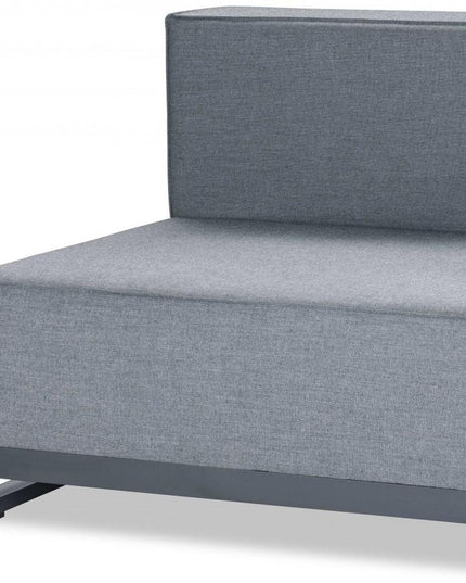 37" Gray Linen Arm Chair