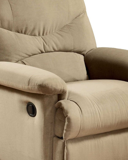 35" Beige Microfiber Recliner