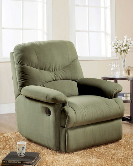 35" Beige Microfiber Recliner