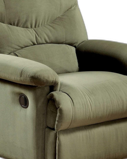 35" Beige Microfiber Recliner