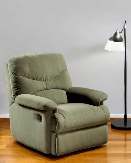 35" Beige Microfiber Recliner