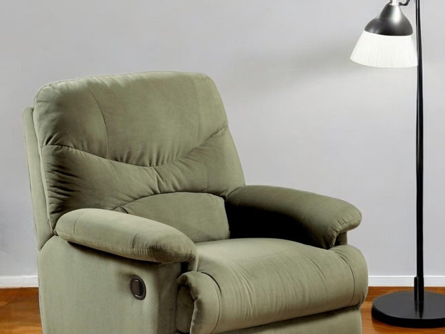 35" Sage Microfiber Recliner