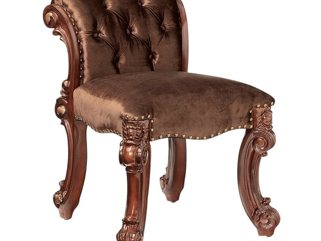 18" Solid Manufactured Wood and Fabric Bar Chair