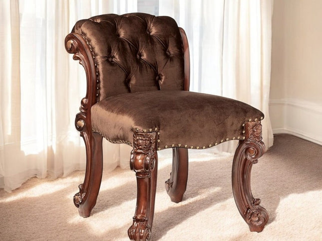 18" Solid Manufactured Wood and Fabric Bar Chair