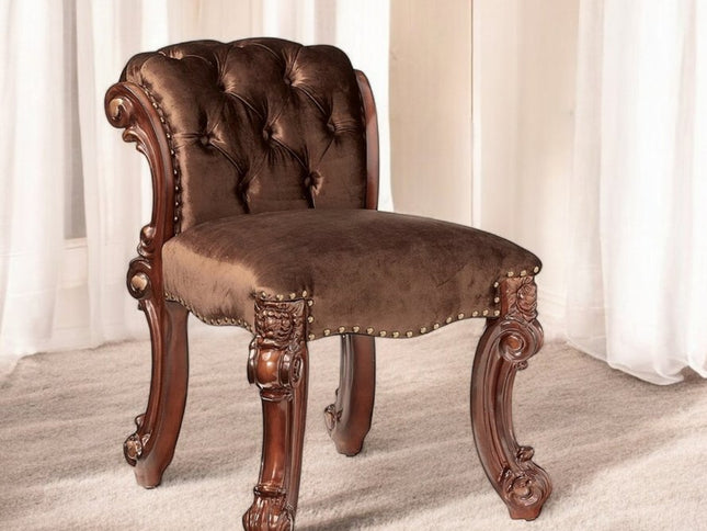 18" Solid Manufactured Wood and Fabric Bar Chair