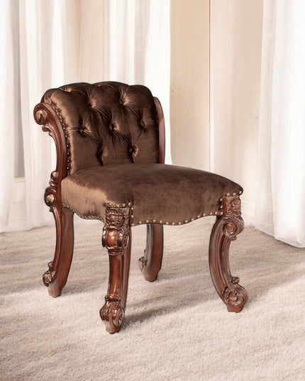 18" Solid Manufactured Wood and Fabric Bar Chair